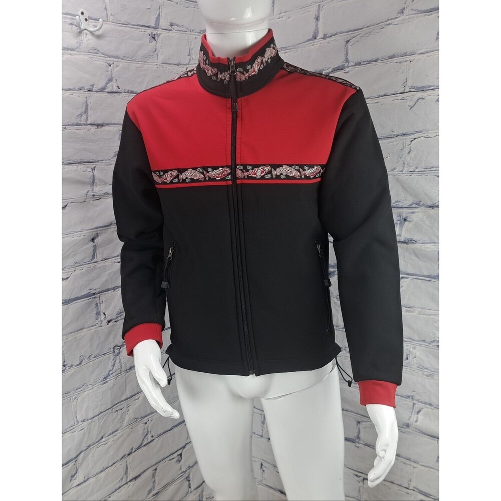 Copper River Fleece Alaska Men's Full Zip Jacket Native Inuit Softshell Small